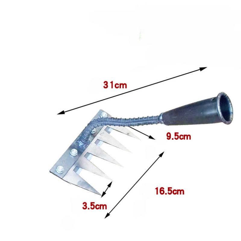 Gardening Tools Hoe - スチール製ガーデン除草レーキ多用途農業用藁鍬5/6歯農業用レーキ土壌ほぐし除草ツールマンガン入り