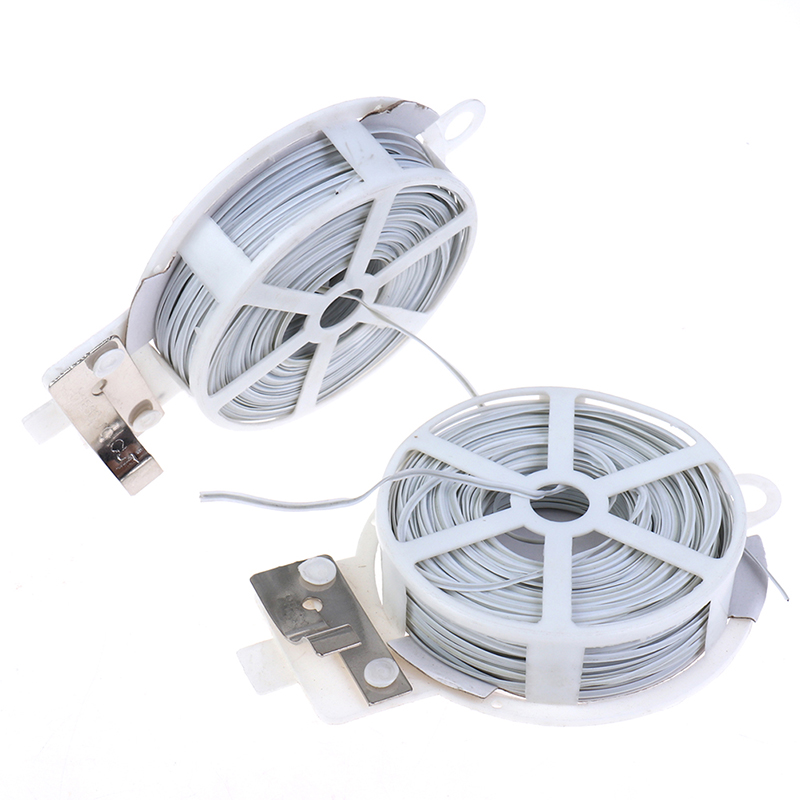 Garden Wire Twist Tie - 1個入り（50m）ホワイト多機能頑丈ガーデン植物用ツイストタイ（コーティングワイヤー付き）