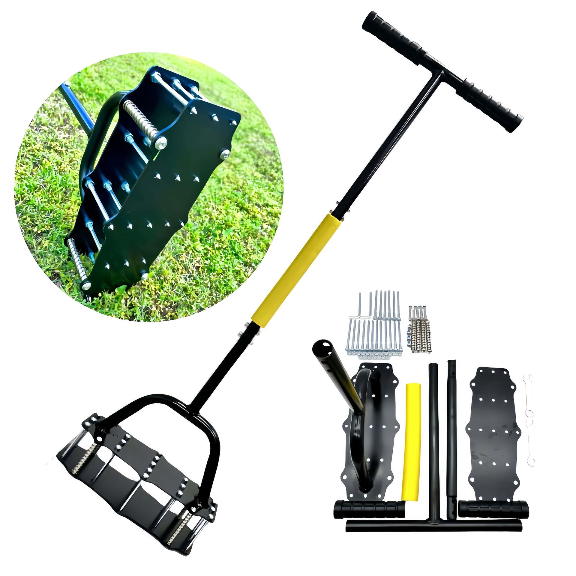 Gardening Tool - 工業用グレードの手動土壌回転機、スプリング式ガーデン省力土壌パンチャー、芝生土壌緩め器、カスタマイズ可能なOEMツール
