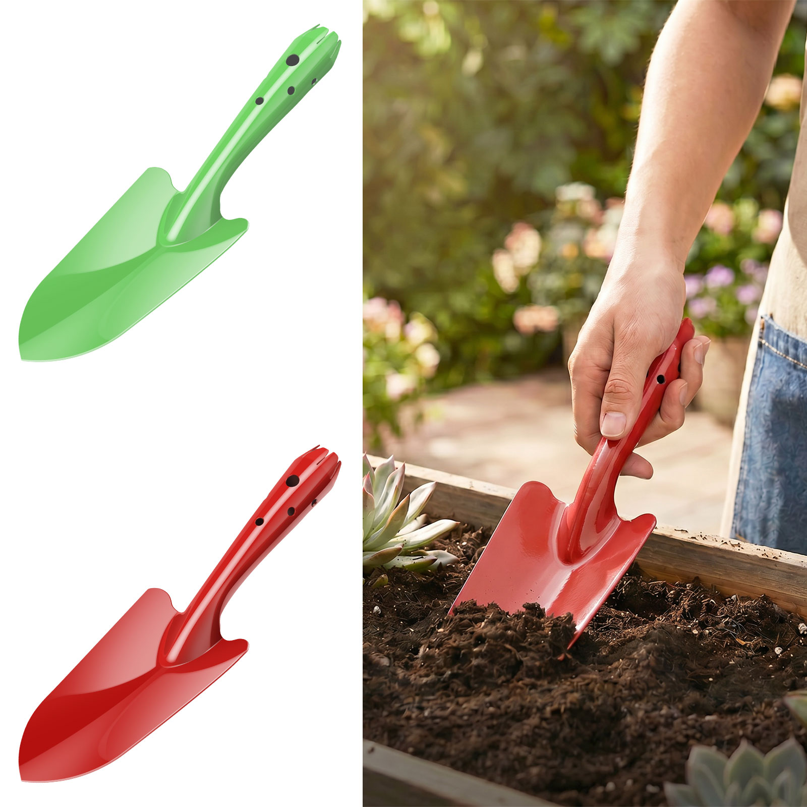Gardening Tools Hoe - ガーデントロウェル 錆びにくい金属製ガーデンハンドシャベル 小型園芸工具 植栽・掘削・多肉植物ケア用 ガーデントロウェル