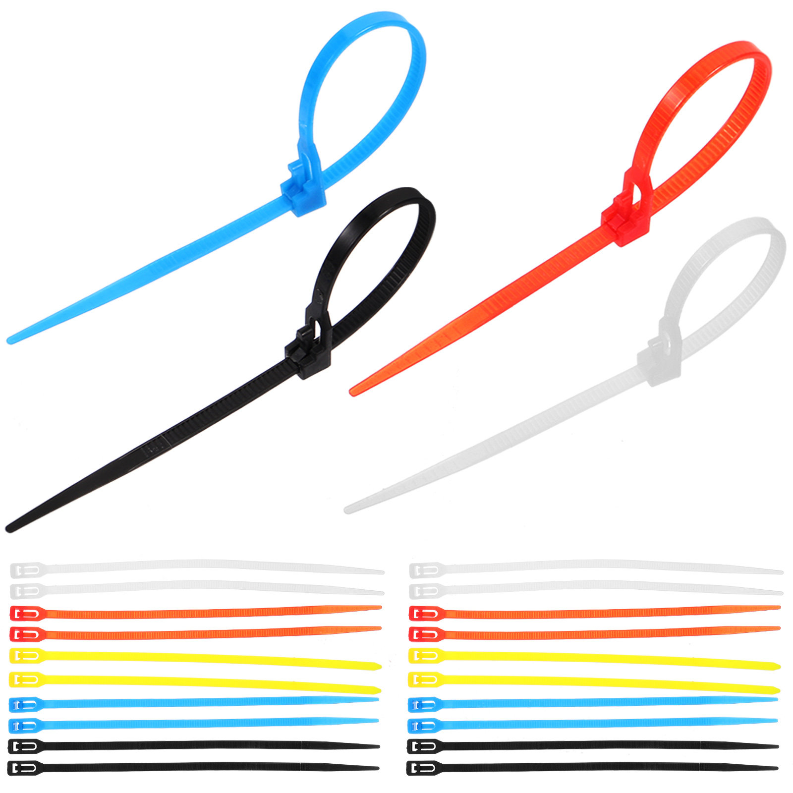 Garden Wire Twist Tie - 500個入り ナイロン製ケーブルタイ セルフロック式 ジップワイヤータイ ガーデニング用ケーブル整理・植物結束用ツイストタイ