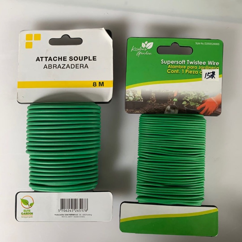 Garden Wire Twist Tie - 2本入り 5mm x 10m 再利用可能なツイストタイ –