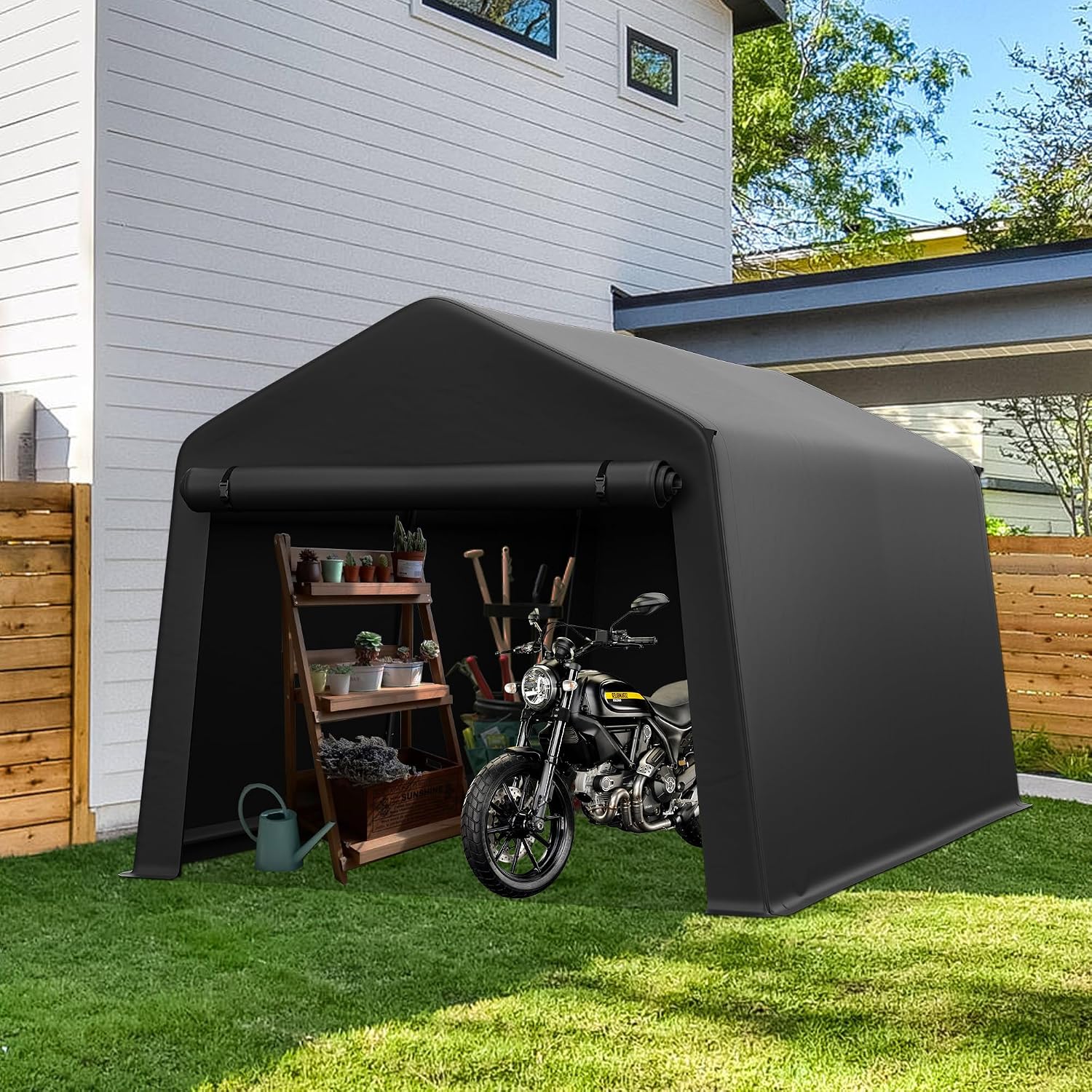 Gardening Tool - ポータブル屋外収納庫 8x14フィート 防水ガーデンツールシェルター、カスタマイズ可能