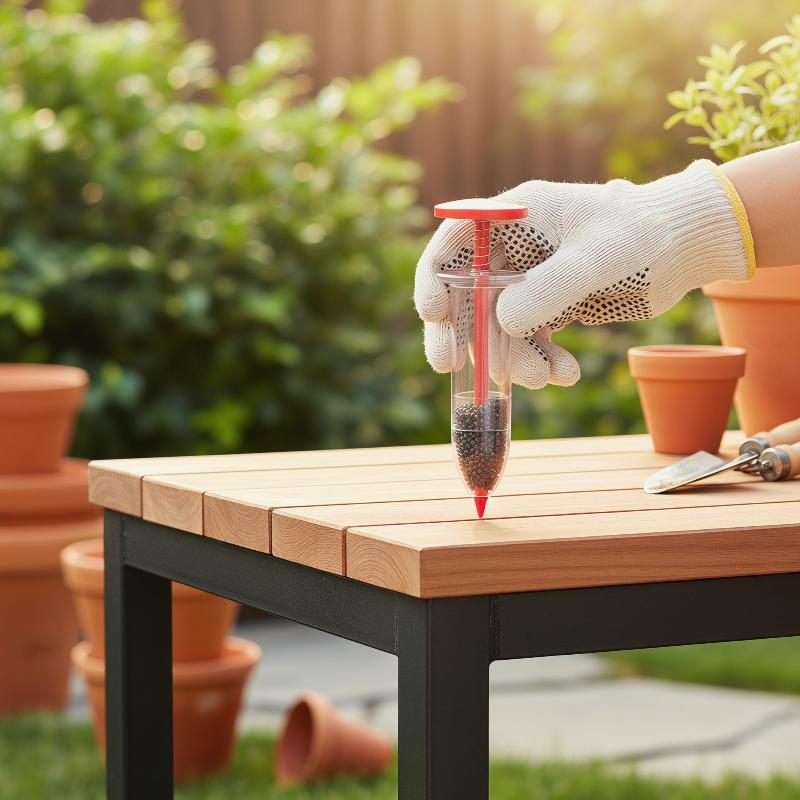 Gardening Tools Essential - 1個入りハンドヘルド種子ディスペンサー、庭植え用ミニ手動播種機、植木鉢＆庭園用必須園芸用品