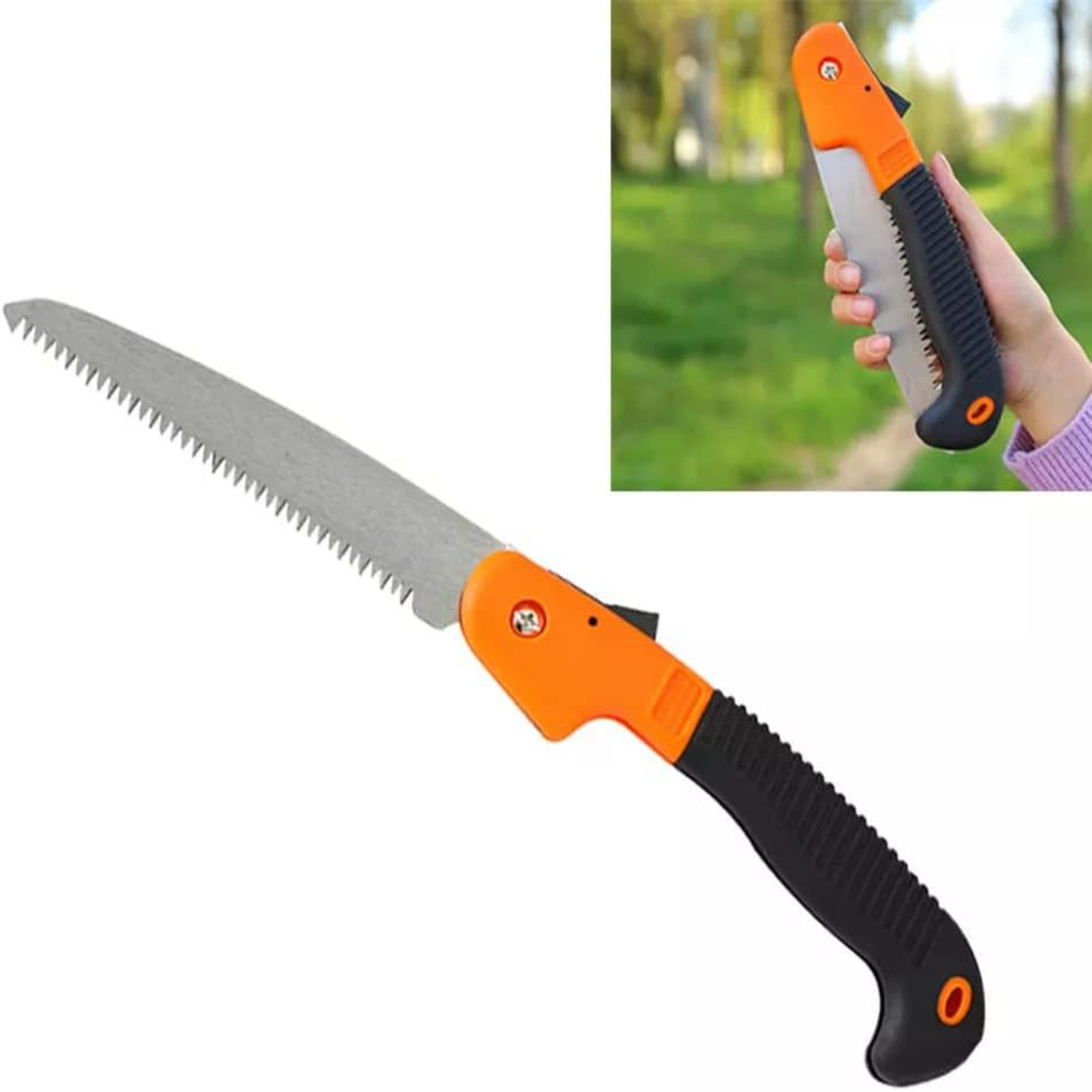 Gardening Tools To Cut Branches - ® 折りたたみ剪定ばさみスチールガーデンハンドソーツール切断用鋸引き剪定木の枝手動式 (1パック) (A006、マルチカラー)
