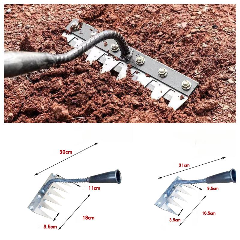スチール製ガーデン除草レーキ多用途農業用藁鍬5/6歯農業用レ - Gardening Tools Hoe のレビューと価格