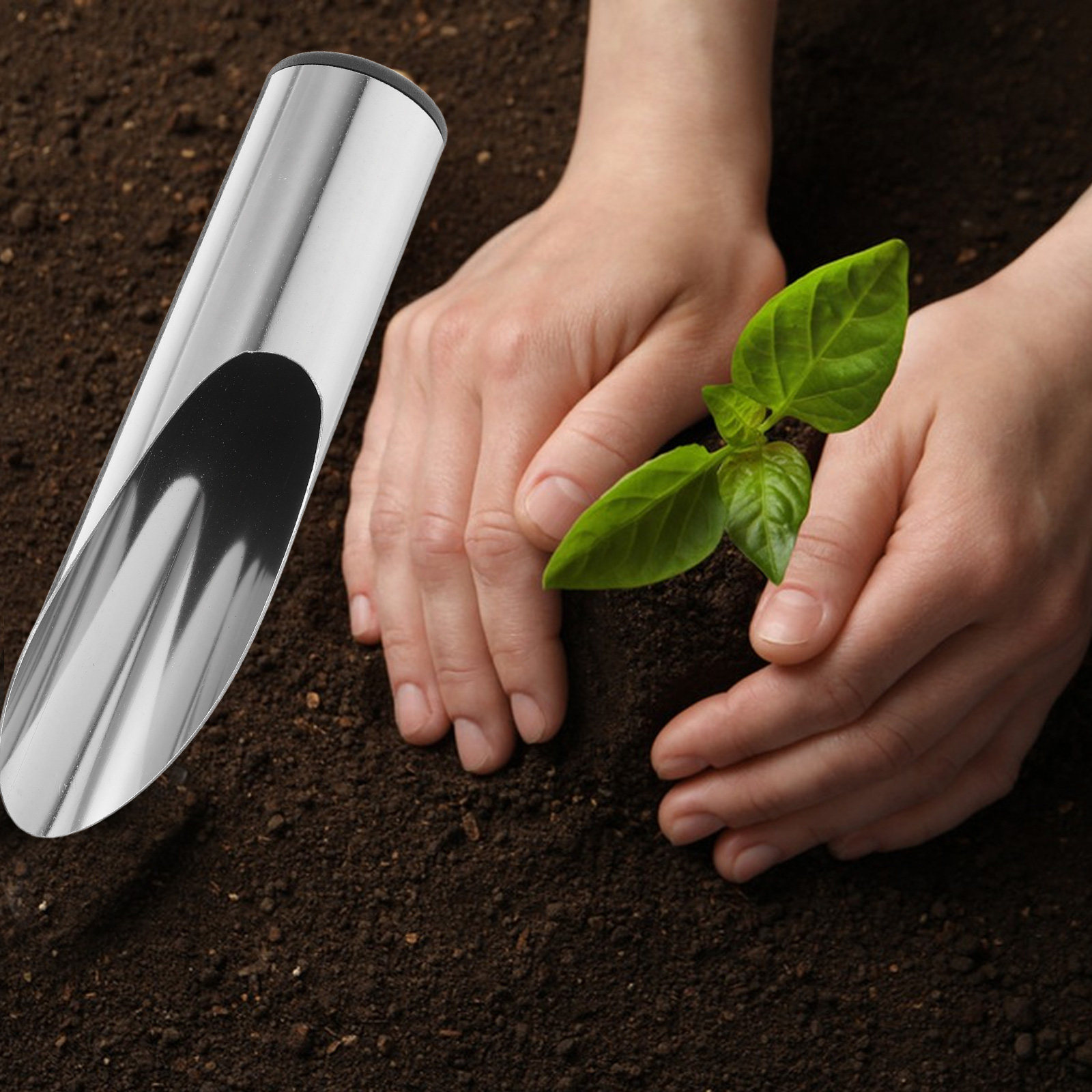 ステンレス鋼ガーデンシャベル軽量ポータブル土壌スクープツール - Gardening Tools Hoe のレビューと価格
