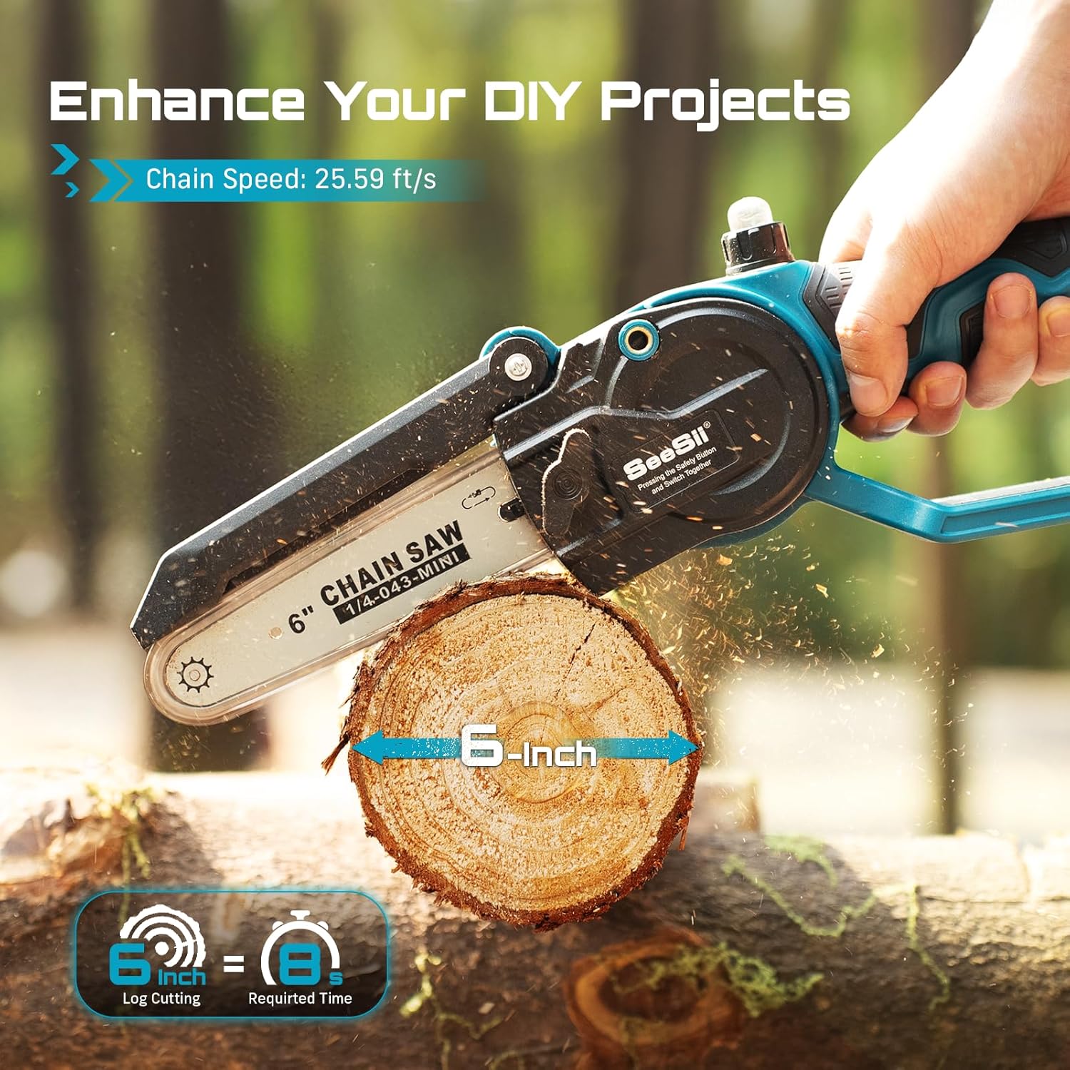 SEESII 2-in-1 6インチ ブラシレス電動のこぎり - Gardening Tools To Cut Branches のレビューと価格