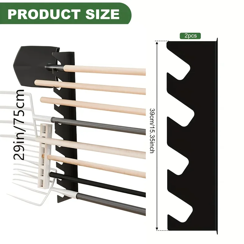 頑丈な金属製ガーデンツールホルダー、シャベルと熊手の収納付き - Gardening Tools Hoe のレビューと価格