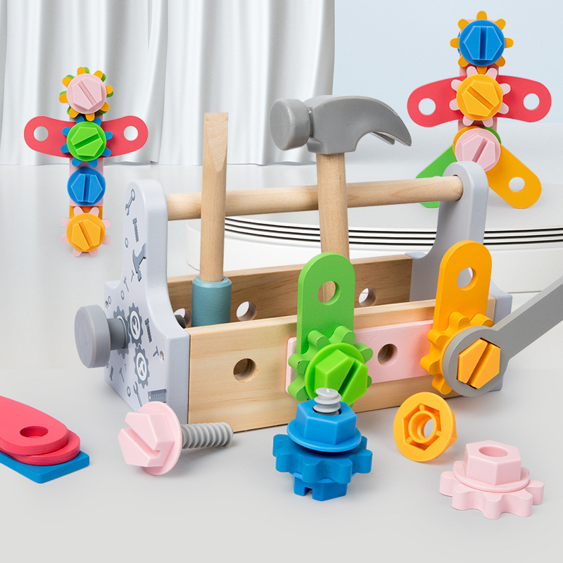 子供ツールボックス木のおもちゃごっこ遊びセットナット分解ネジ - Gardening Tools For 6 Year Old のレビューと価格