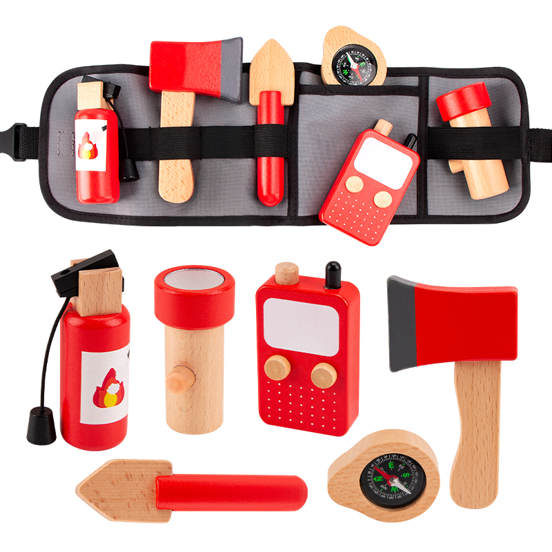 子供用木製シミュレーションツール消防士ウエストバッグセットご - Gardening Tools For 6 Year Old のレビューと価格