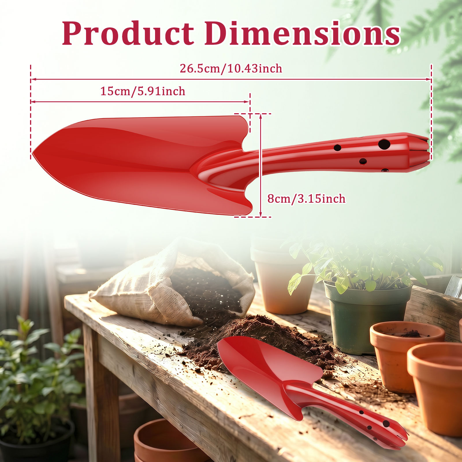 ガーデントロウェル 錆びにくい金属製ガーデンハンドシャベル  - Gardening Tools Hoe のレビューと価格