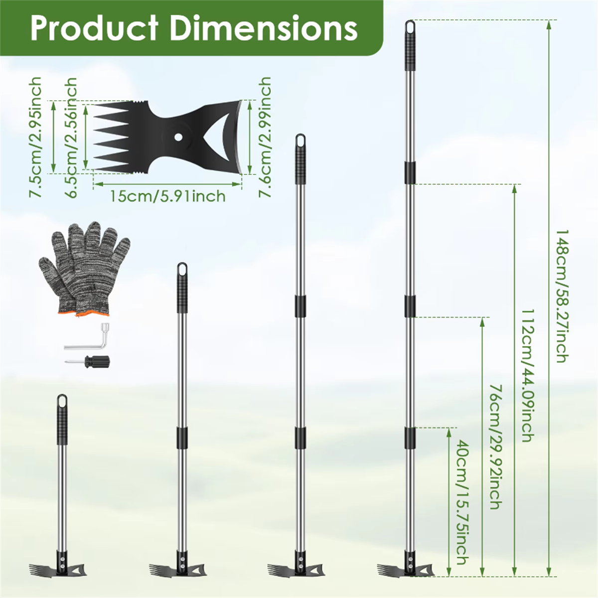 多目的鍬除草シャベル、ガーデン除草レーキ、カルチベーターホー - Gardening Tools Hoe のレビューと価格