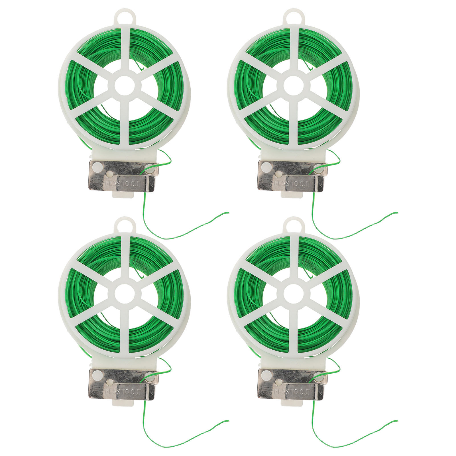 4ロール 緑色のプラスチックコーティングされたガーデンワイヤ - Garden Wire Twist Tie のレビューと価格