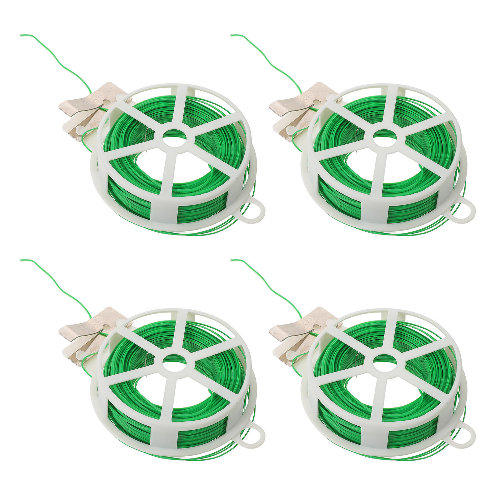 4ロール 緑色のプラスチックコーティングされたガーデンワイヤ - Garden Wire Twist Tie のレビューと価格