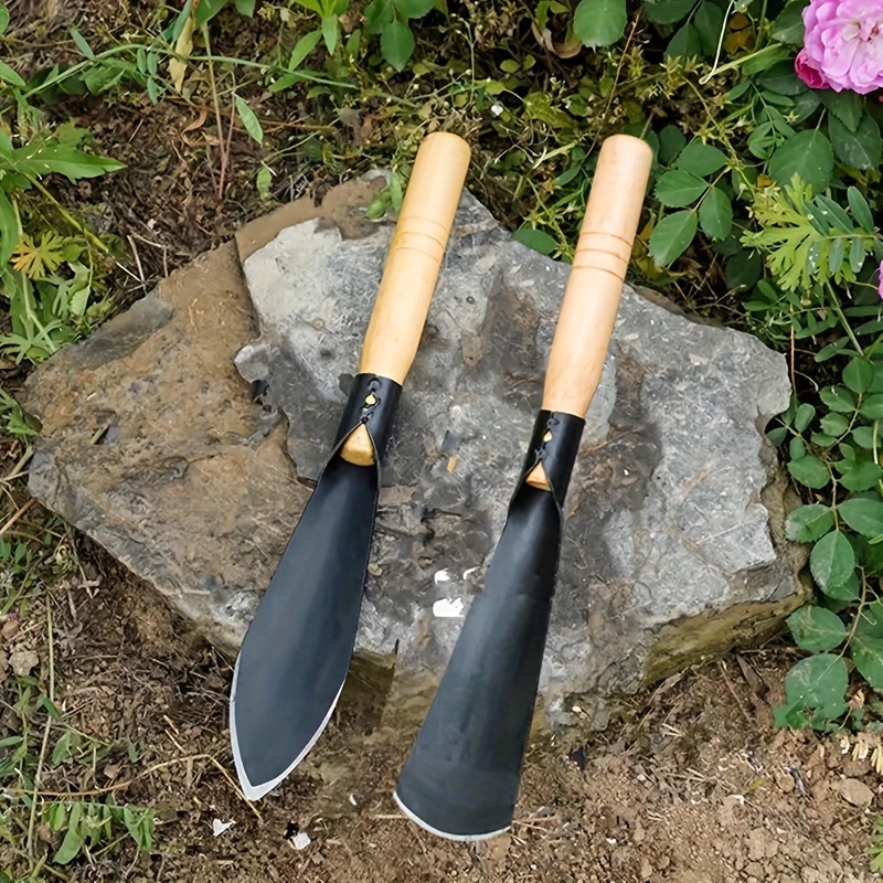植栽と除草用のガーデンシャベルツールセット、金属ボディと木製 - Gardening Tools Spade のレビューと価格