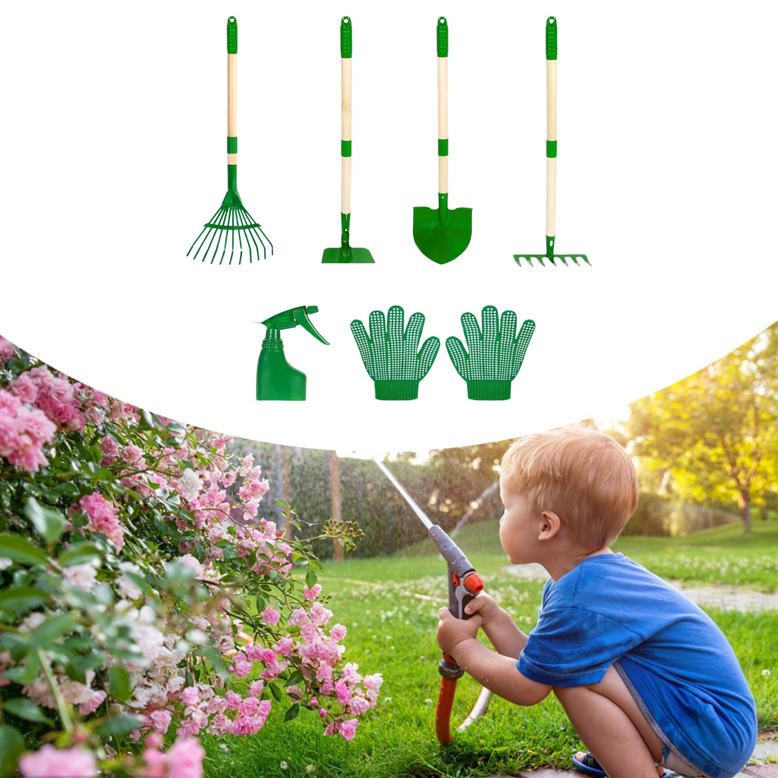 6x キッズガーデニングツールセット屋外掘削雑草おもちゃ誕生 - Gardening Tools Set Gift のレビューと価格
