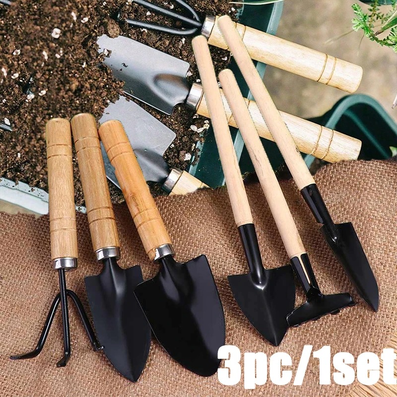 3PC/1セットミニガーデニングツールセットポータブル小型ガ - Gardening Tools Hoe のレビューと価格