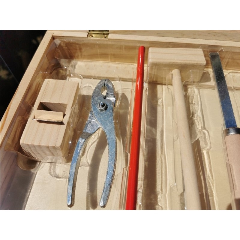 子供実生活木製大工箱ツール男の子のふりおもちゃ木製ツールセッ - Gardening Tools For 6 Year Old のレビューと価格