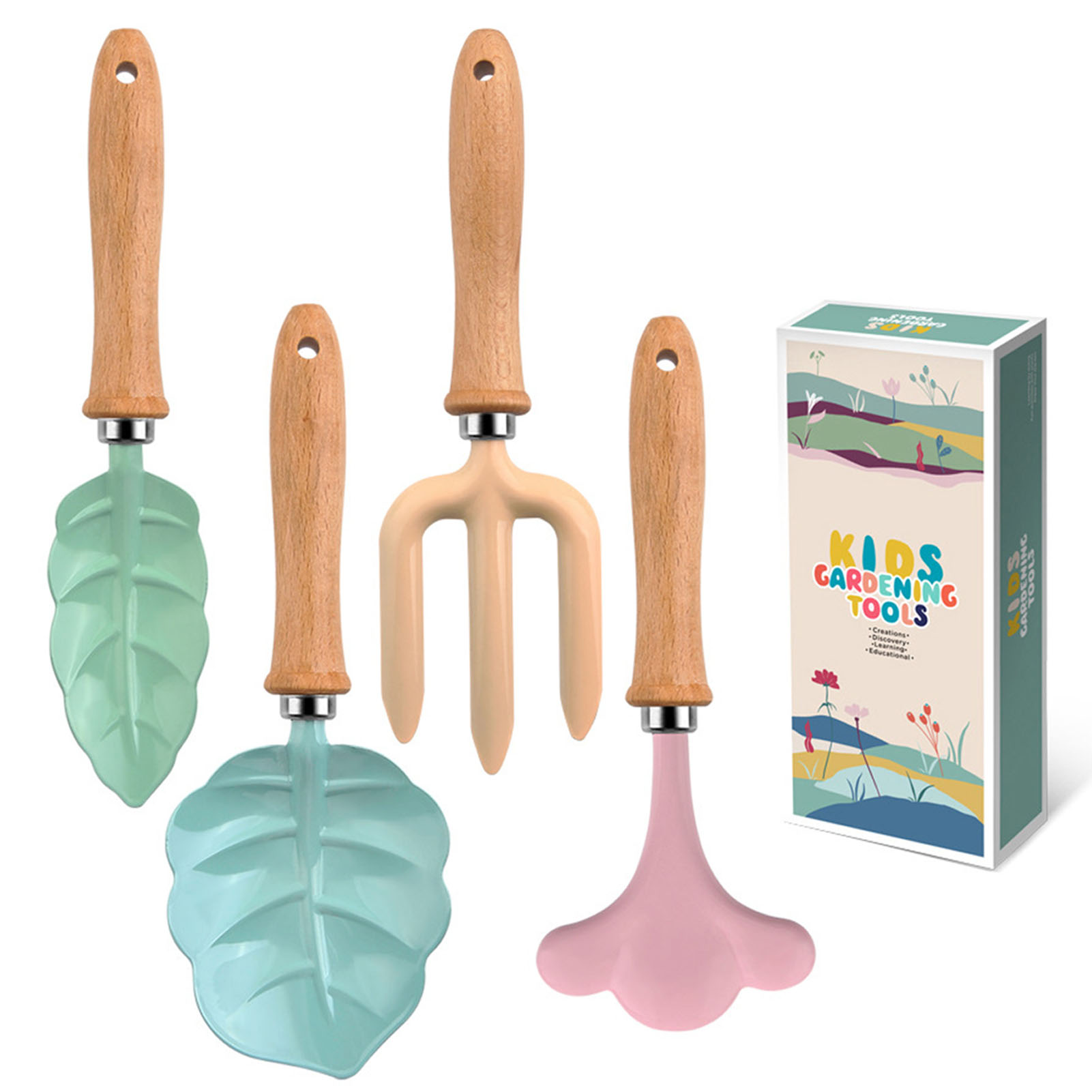 子供のためのカラフルな安全ツールセット,小さな庭のツール,木 - Gardening Tools Set Gift のレビューと価格