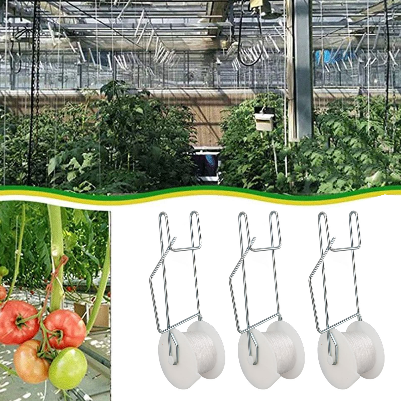 6-50個入り トマトサポートフック トレリスローラー 15 - Gardening Tools Essential のレビューと価格