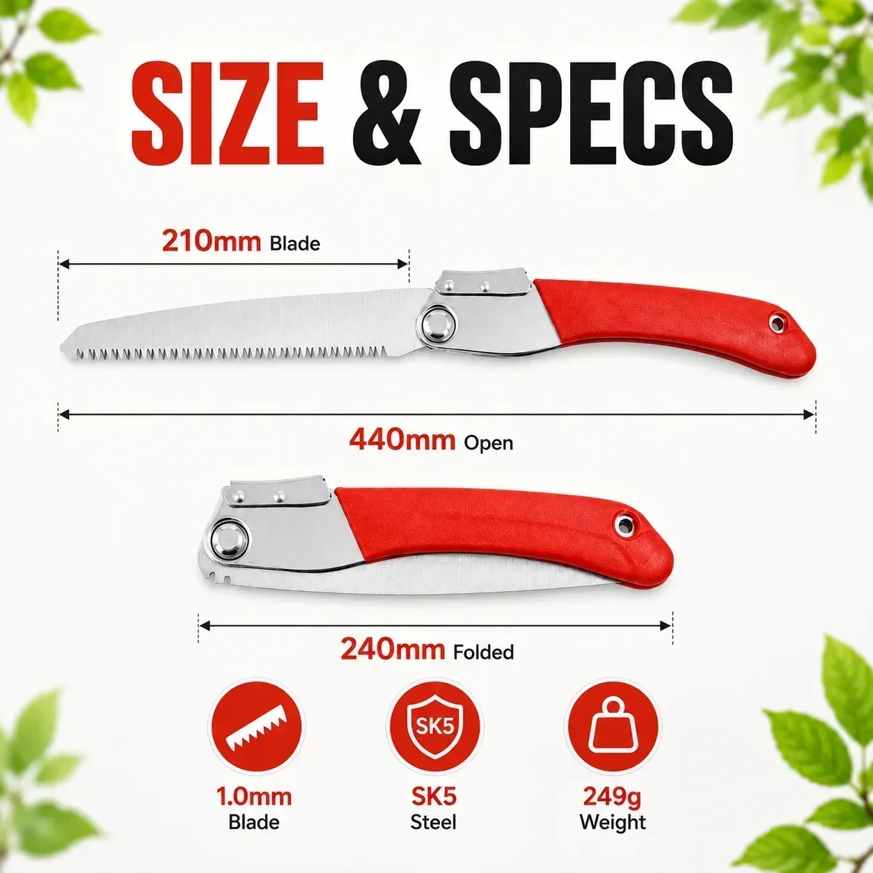 折りたたみ式剪定鋸 210mm SK5 スチールハンドソー  - Gardening Tools To Cut Branches のレビューと価格